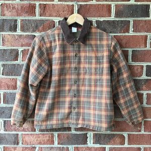 Gymboree Jacket Brown Plaid Fleece Lined